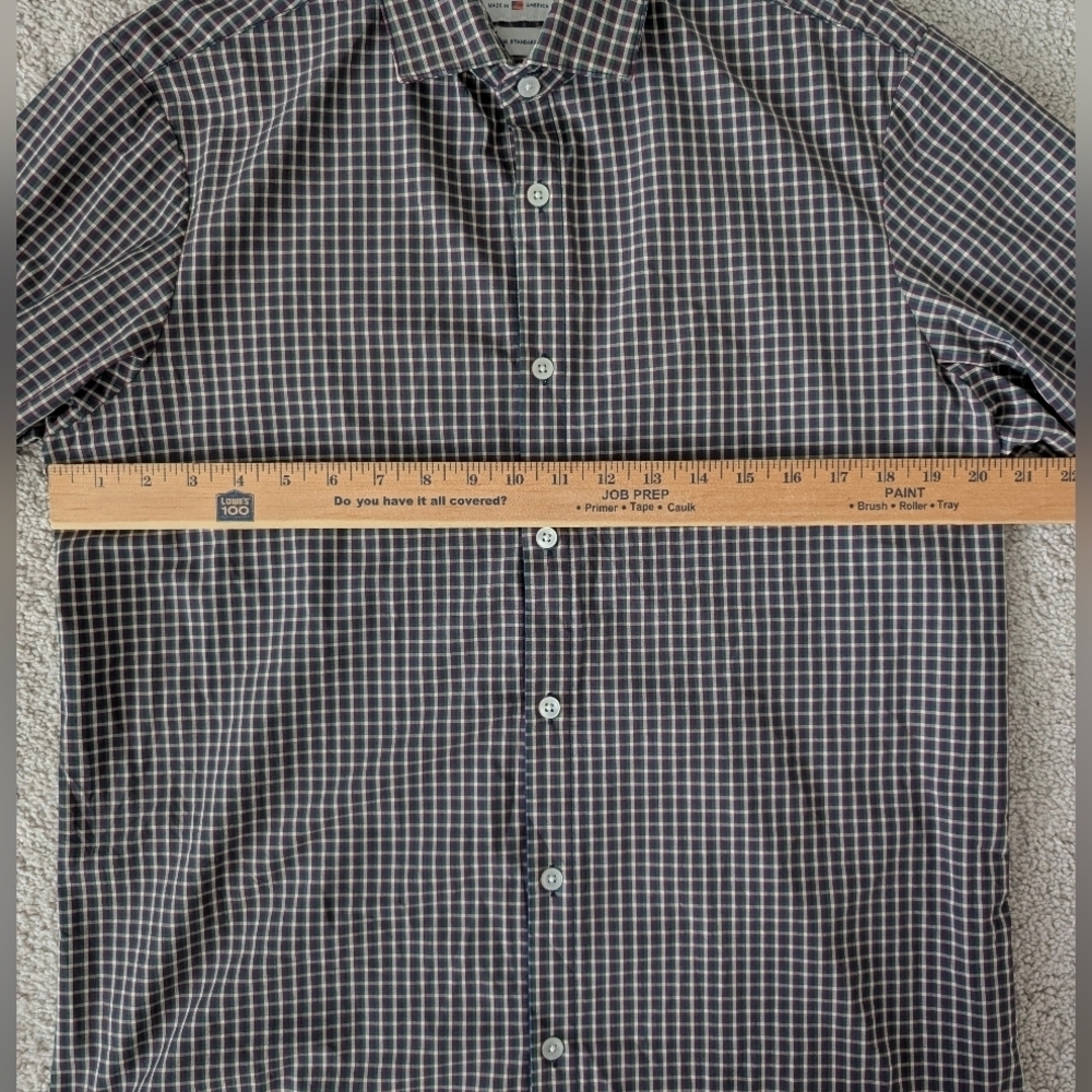 Mizzen+Main Shirt Med Standard Fit Performance Button Up Long Sleeve Men Plaid - Picture 7 of 8